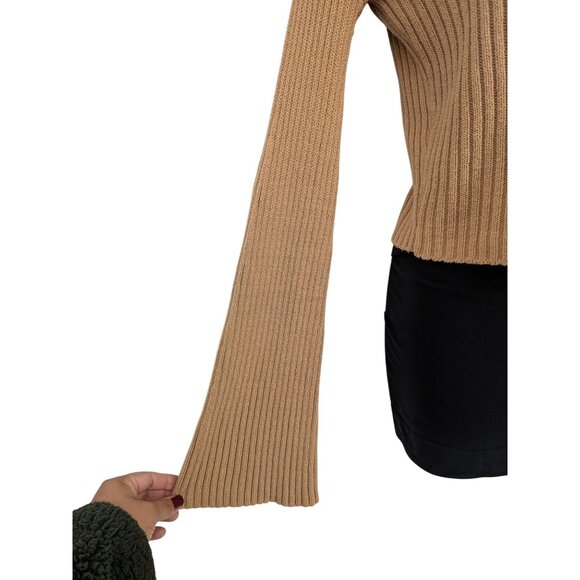 Hollister Ribbed Knit Sweater Top Bell Sleeve Y2K Soft Girl Preppy Fitted Size S - Picture 6 of 9